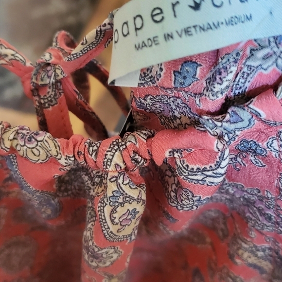 Paper Crane Sleeveless Paisley Spaghetti Strap Sz. M Top - Picture 2 of 11